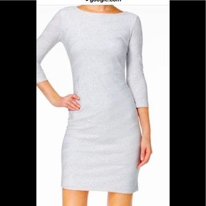 Calvin Klein Gray & Silver Glitter Cocktail Dress Women's Size 12